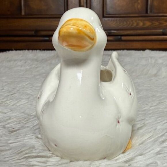 Vintage Ivory Glazed Ceramic Duck Bowl Dish - Picture 4 of 11